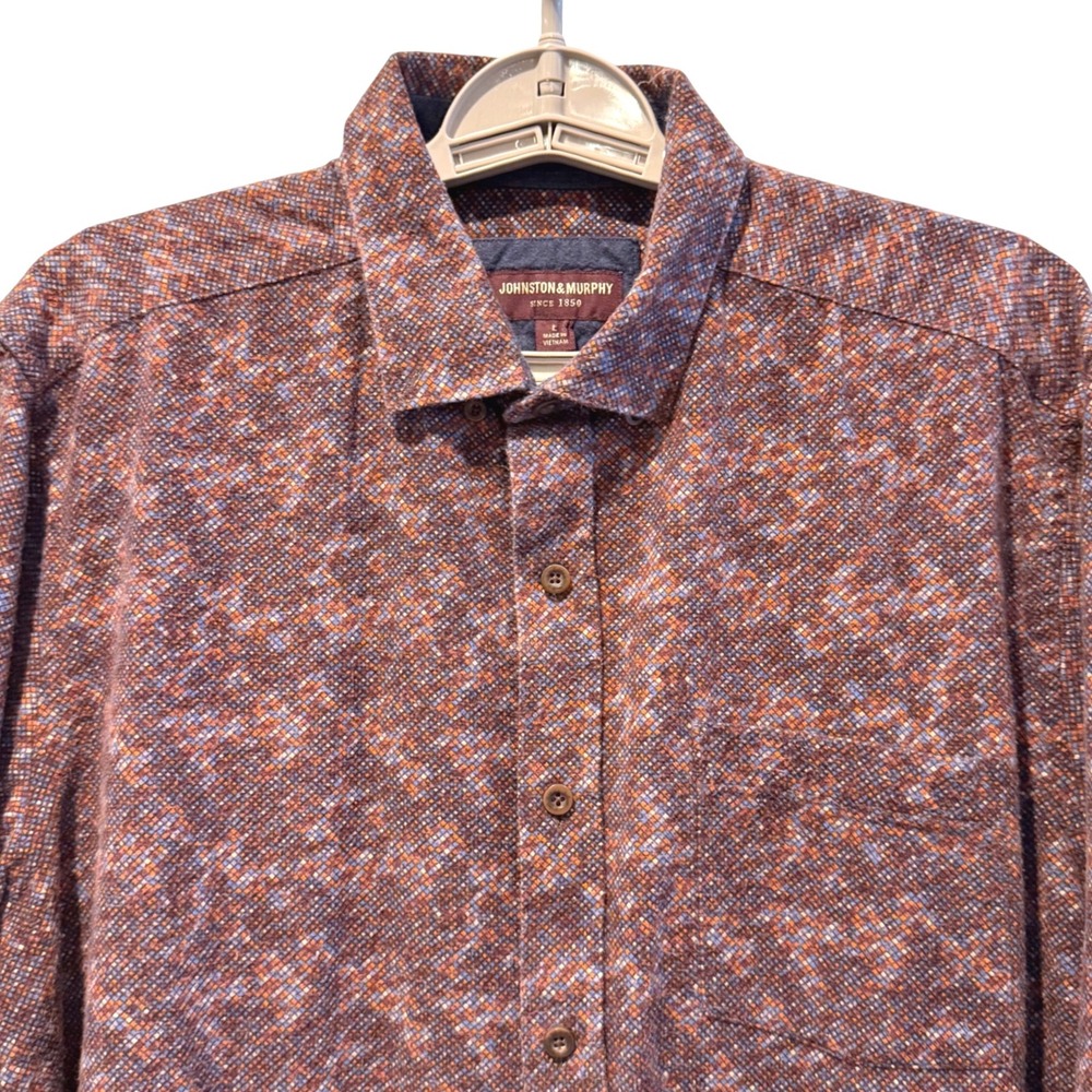 Johnston & Murphy Long Sleeve Cotton Button Down Shirt‎ Men's L